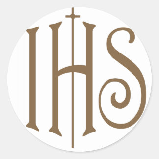 PEGATINA REDONDA IHS