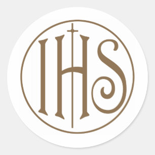 PEGATINA REDONDA IHS