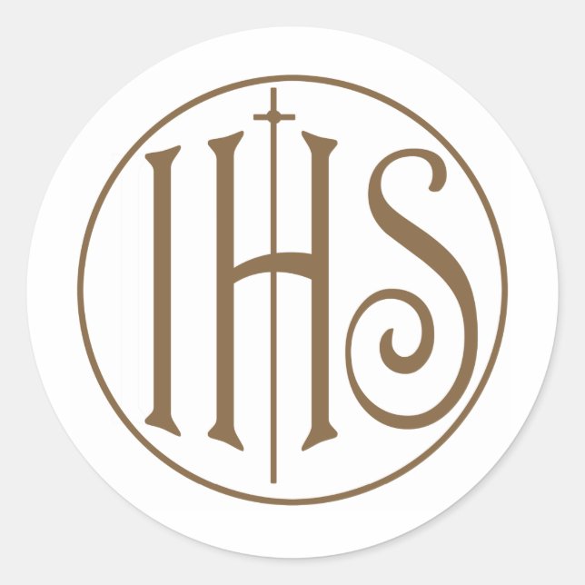 PEGATINA REDONDA IHS (Anverso)