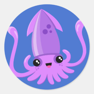 Pegatina Redonda Ika feliz