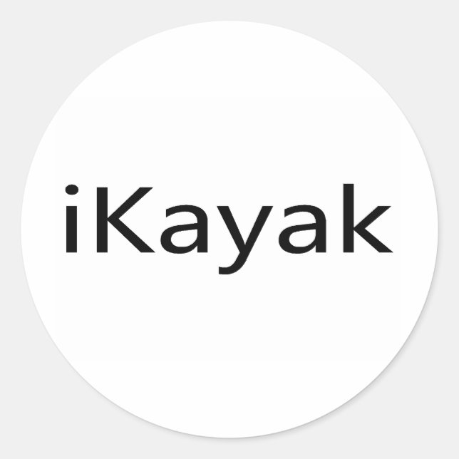 Pegatina Redonda iKayak (Anverso)