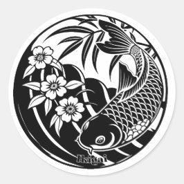 Pegatina Redonda Ikigai