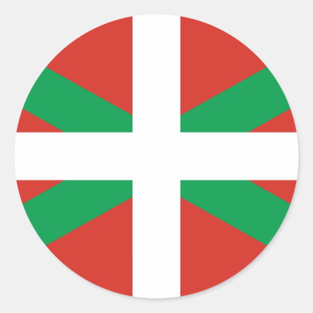PEGATINA REDONDA IKURRIÑA DRAPEAU BANDA EUSKADI VASCA (Anverso)