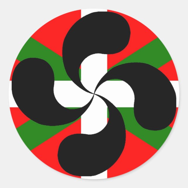 PEGATINA REDONDA IKURRINA-LAUBURU (Anverso)