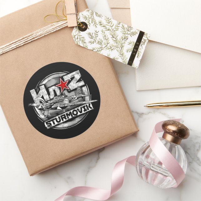 Pegatina Redonda Il-2 Shturmovik (Regalar)