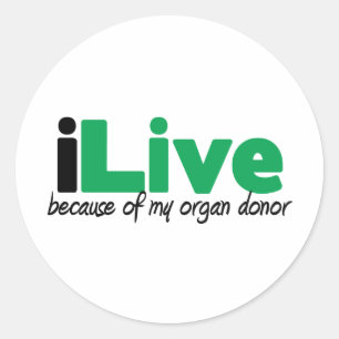 Pegatina Redonda iLive Transplant