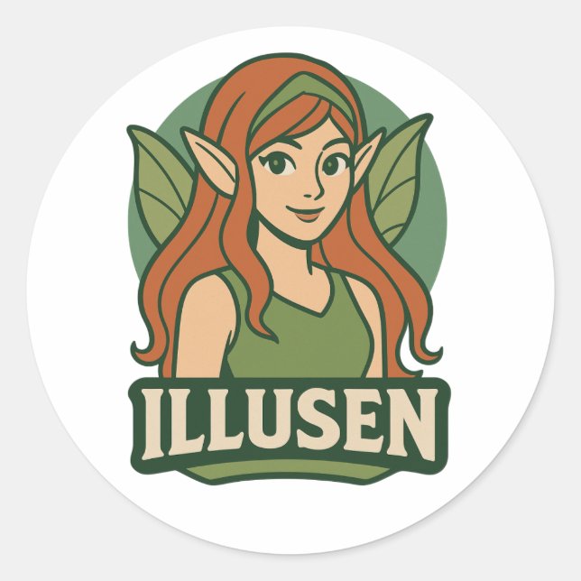 Pegatina Redonda Illusen (Anverso)