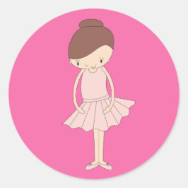 Pegatina Redonda illusima Isabella Ballerina