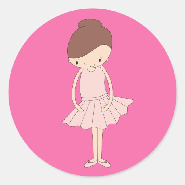 Pegatina Redonda illusima Isabella Ballerina (Anverso)