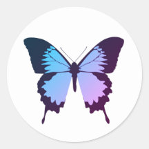illusima Mariposa Gradiente Azul Morado Blanco