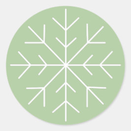 Pegatina Redonda illusima Navidades Winter Wonderland Snowflakes