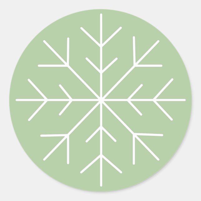 Pegatina Redonda illusima Navidades Winter Wonderland Snowflakes (Anverso)