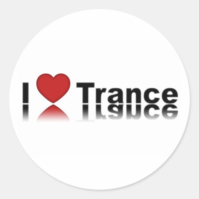 Pegatina Redonda ILoveTrance (Anverso)