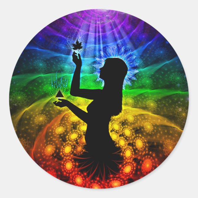 Pegatina Redonda Iluminación (Anverso)