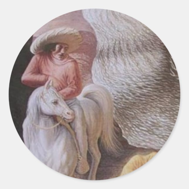 Pegatina Redonda Ilusiones ópticas (Anverso)