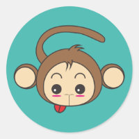 Ilustracion de monos Cute Kawaii