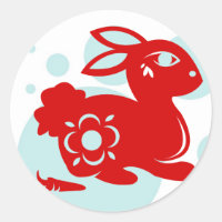ILUSTRACION DE PAPEL DE ZODIAC RABBIT CHINO