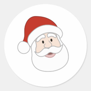 Pegatina Redonda Ilustracion de Santa Claus