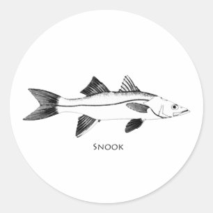 Pegatina Redonda Ilustracion de Snook