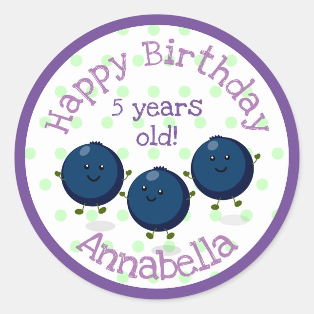 Pegatina Redonda Ilustracion personalizado de amigos de los dulces  (Anverso)