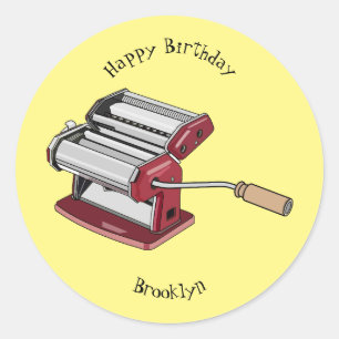 Pegatina Redonda Ilustracion personalizado fabricante de pasta