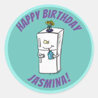 Ilustracion personalizado frigorífico divertido