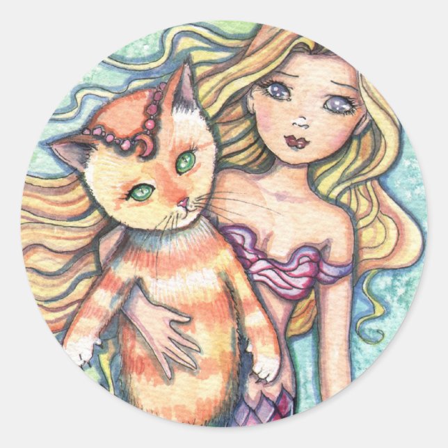 Pegatina Redonda "ilustraciones de molly harrison" (Anverso)