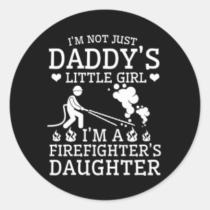 Pegatina Redonda Im Hija Bombero Papi Orgullo