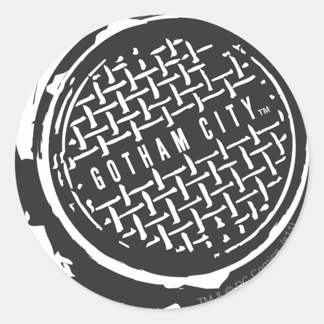 Pegatina Redonda Imagen de Batman 33 (Anverso)