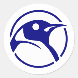 Pegatina Redonda Imagen de Penguin linux