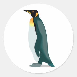 Pegatina Redonda imagen de penguin linux