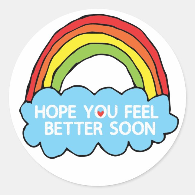 Pegatina Redonda Imágenes prediseñadas de arcoiris que te envían a  (Anverso)