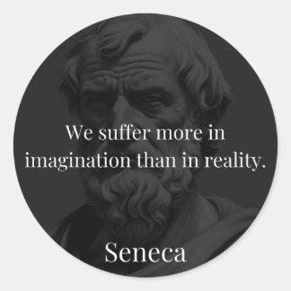 Pegatina Redonda Imagination and Suffering: Seneca on Perception