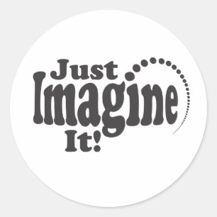 Pegatina Redonda ¡Imagínense! -Puntos