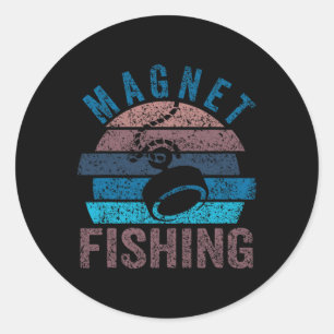 Pegatina Redonda Imanes para Pescar Magnetos Pescador Pesca 