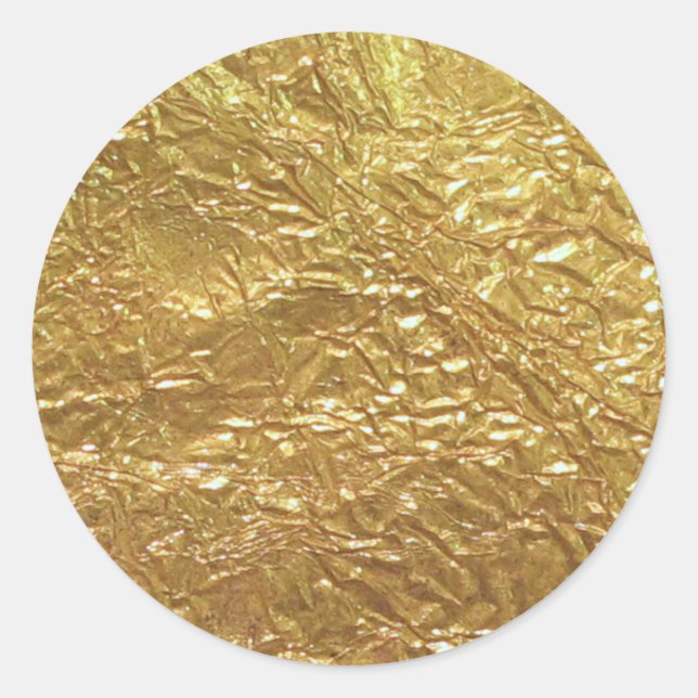 Pegatina Redonda Imitation Gold Leaf (Anverso)