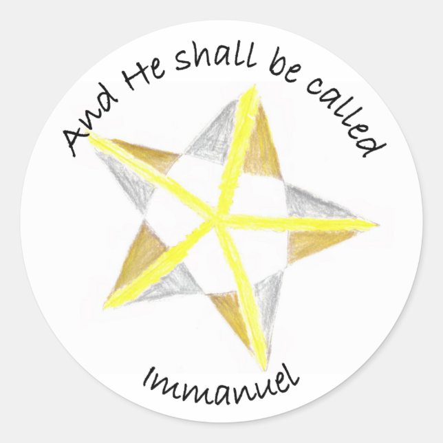 Pegatina Redonda Immanuel (Anverso)