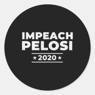 Pegatina Redonda Impeach Nancy Pelosi Pro Trump Shifty Schiff Ucran