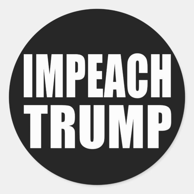 PEGATINA REDONDA "IMPEACH TRUMP" (Anverso)