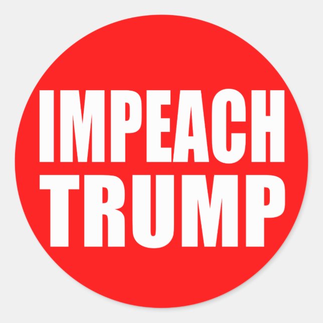 PEGATINA REDONDA "IMPEACH TRUMP" (Anverso)