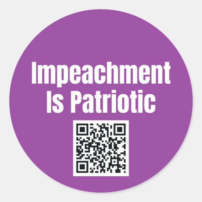 Pegatina Redonda Impeachment is Patriotic Sticker Sheet (Anverso)