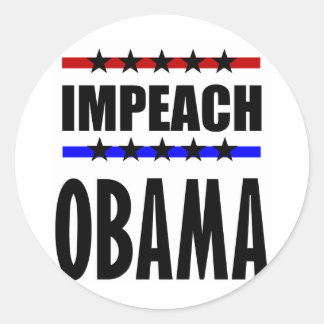 Pegatina Redonda Impear a Obama