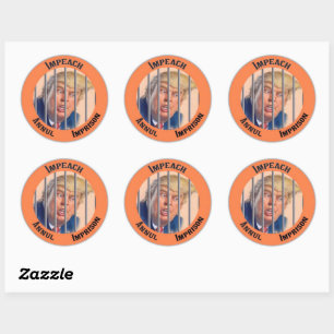 Pegatina Redonda Impedirse, anular, encarcelar