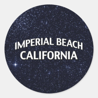 Pegatina Redonda Imperial Beach California