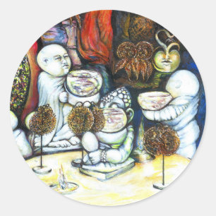 Pegatina Redonda Impermeable por el desafío