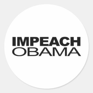 Pegatina Redonda Impetar a Obama