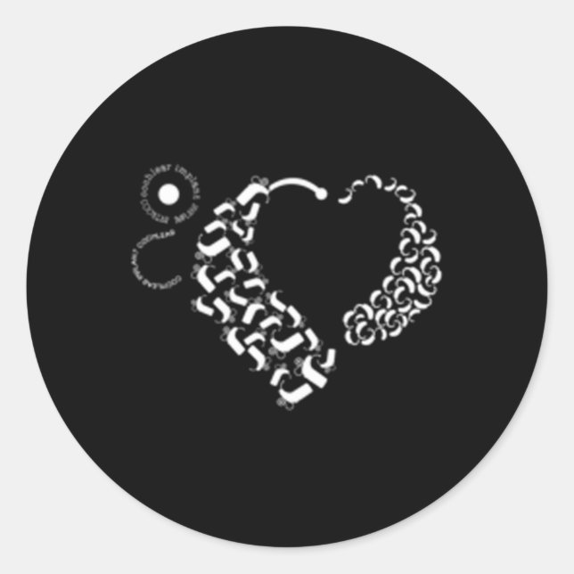 Pegatina Redonda Implante Coclear Y Ayuda De Audición (Anverso)