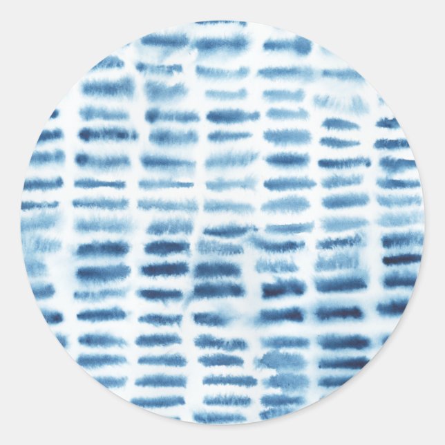 Pegatina Redonda Impresión de acuarela de Indigio (Anverso)