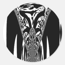 Pegatina Redonda Impresión de arte abstracto africano