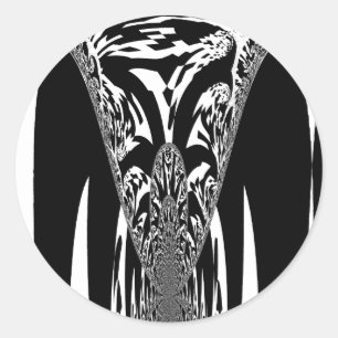 Pegatina Redonda Impresión de arte abstracto africano